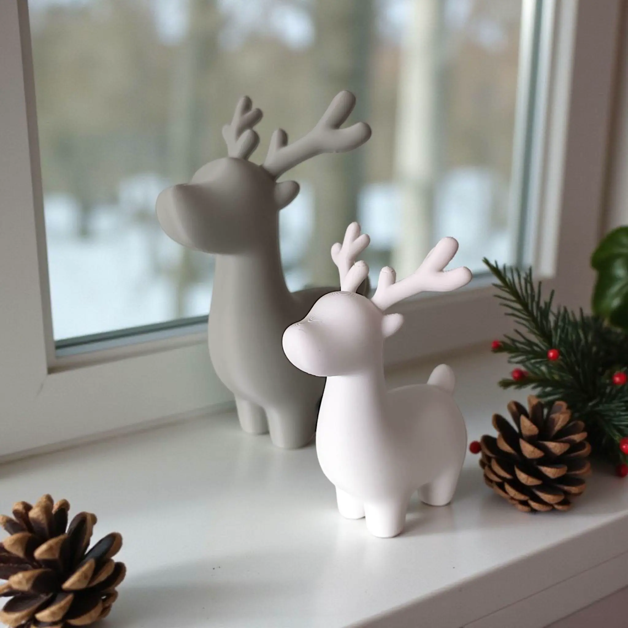 Cute minimalist Christmas reindeer decoration