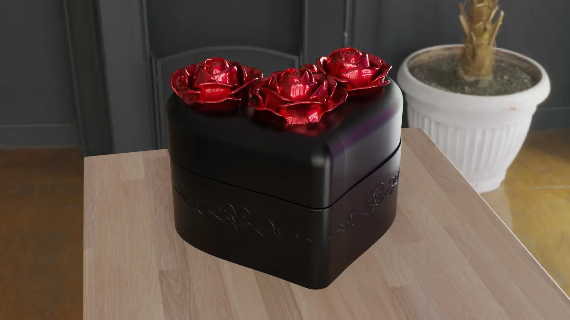 Heart-shaped Rose Box