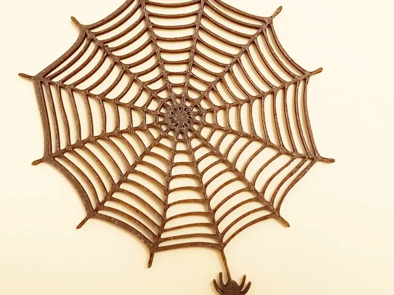 Small halloween spider with net (2D style)