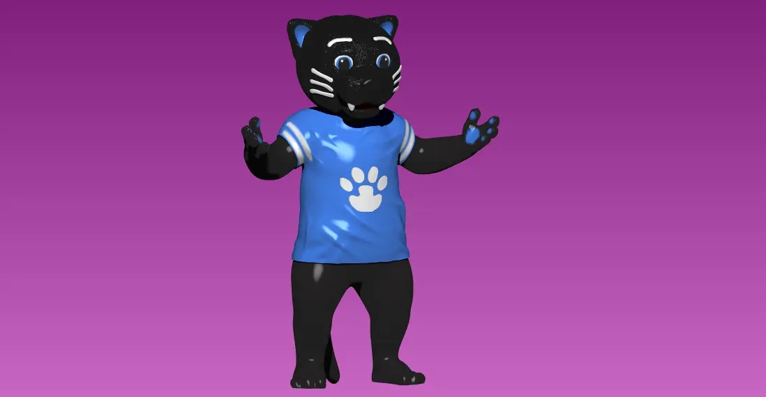 NFL - CAROLINA PANTHERS FOOTBALL MASCOT STATUE - 3D PRINT