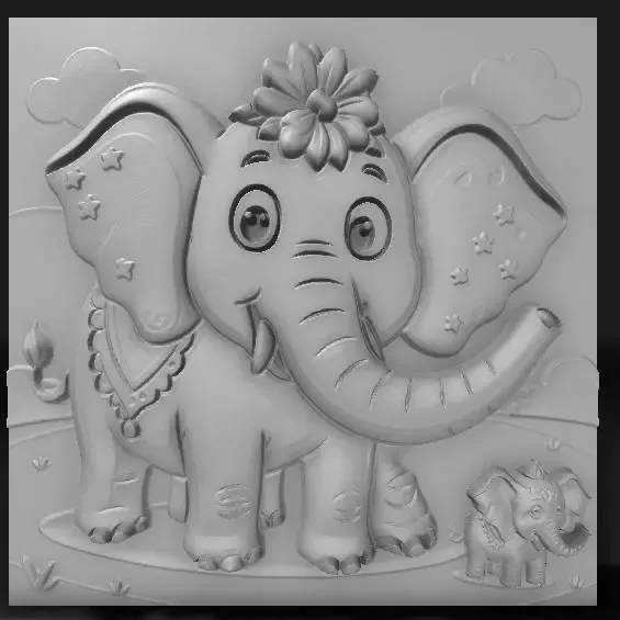 comical elephants cartoon