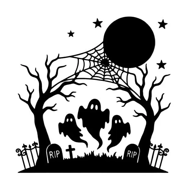 ghosts in the cemetery