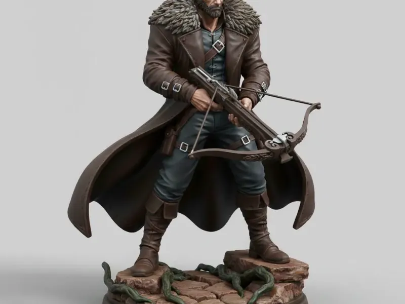 Grim Huntmaster – Frostland Crossbow Ranger 3D Figurine