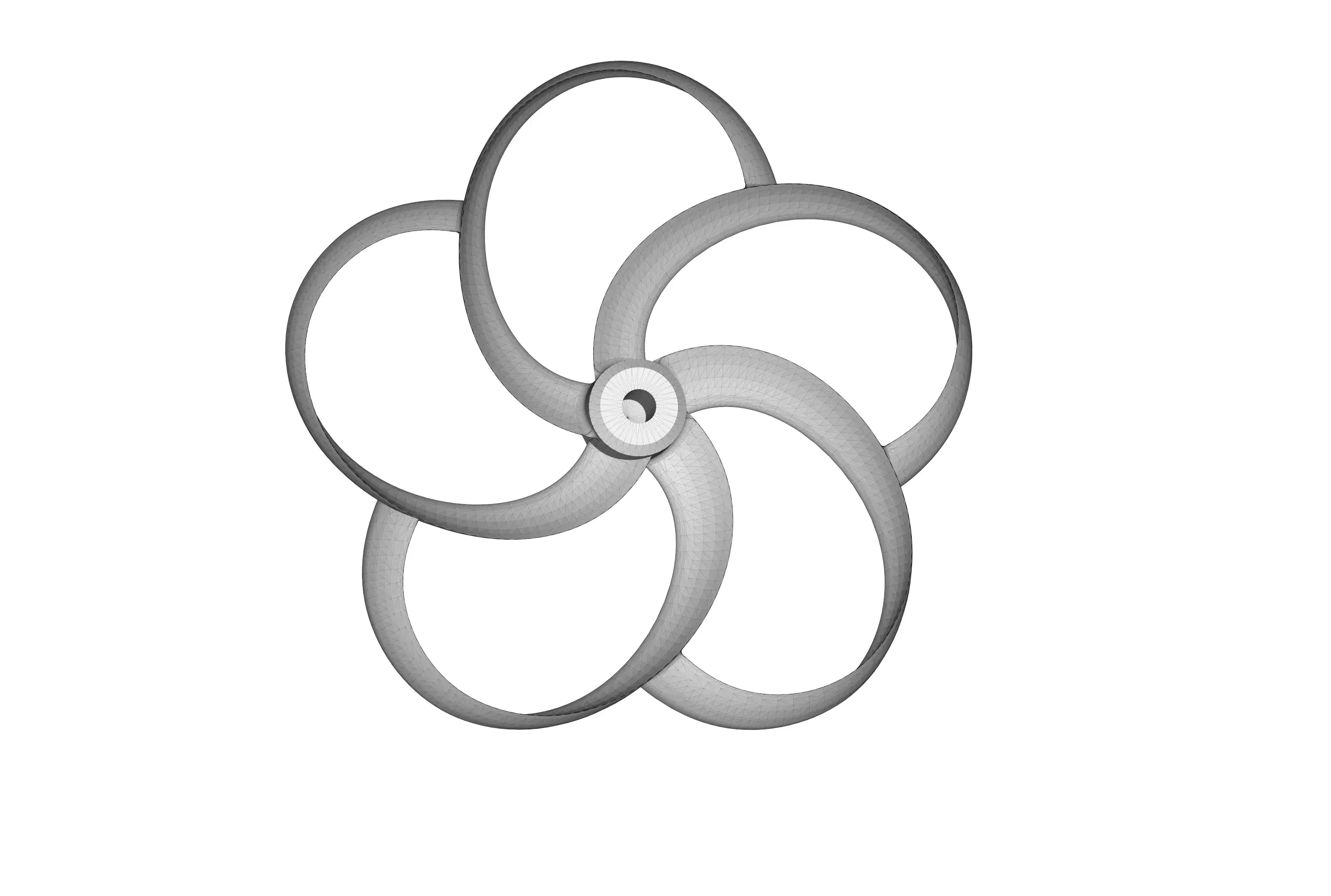 Toroidal drone propeller - 5 blades