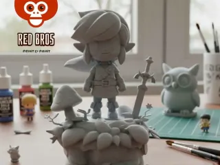 ¡Es peligroso imprimir solo, lleva a este Link! – Link Chibi