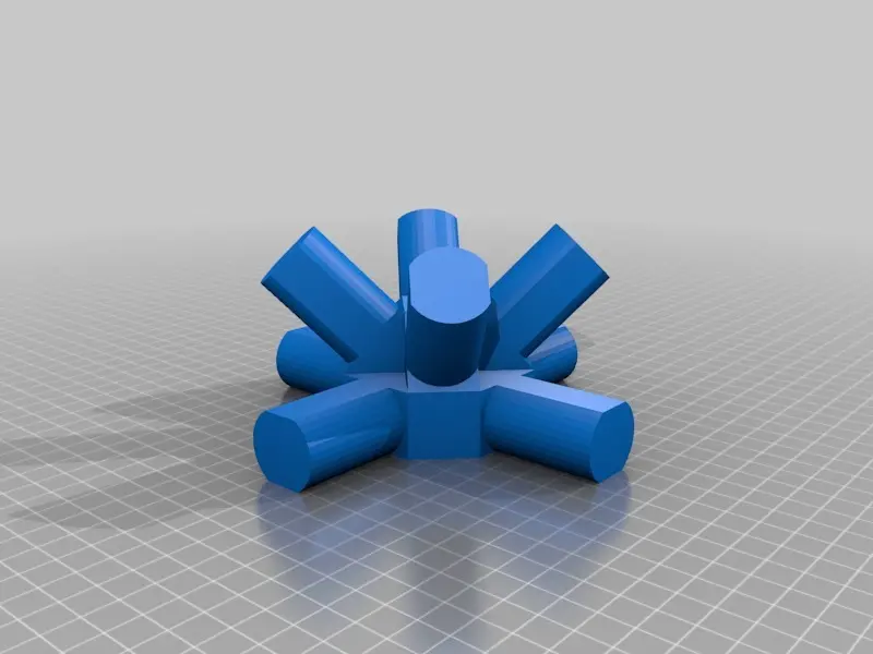 Space Frame connector for PVC 1" pipe