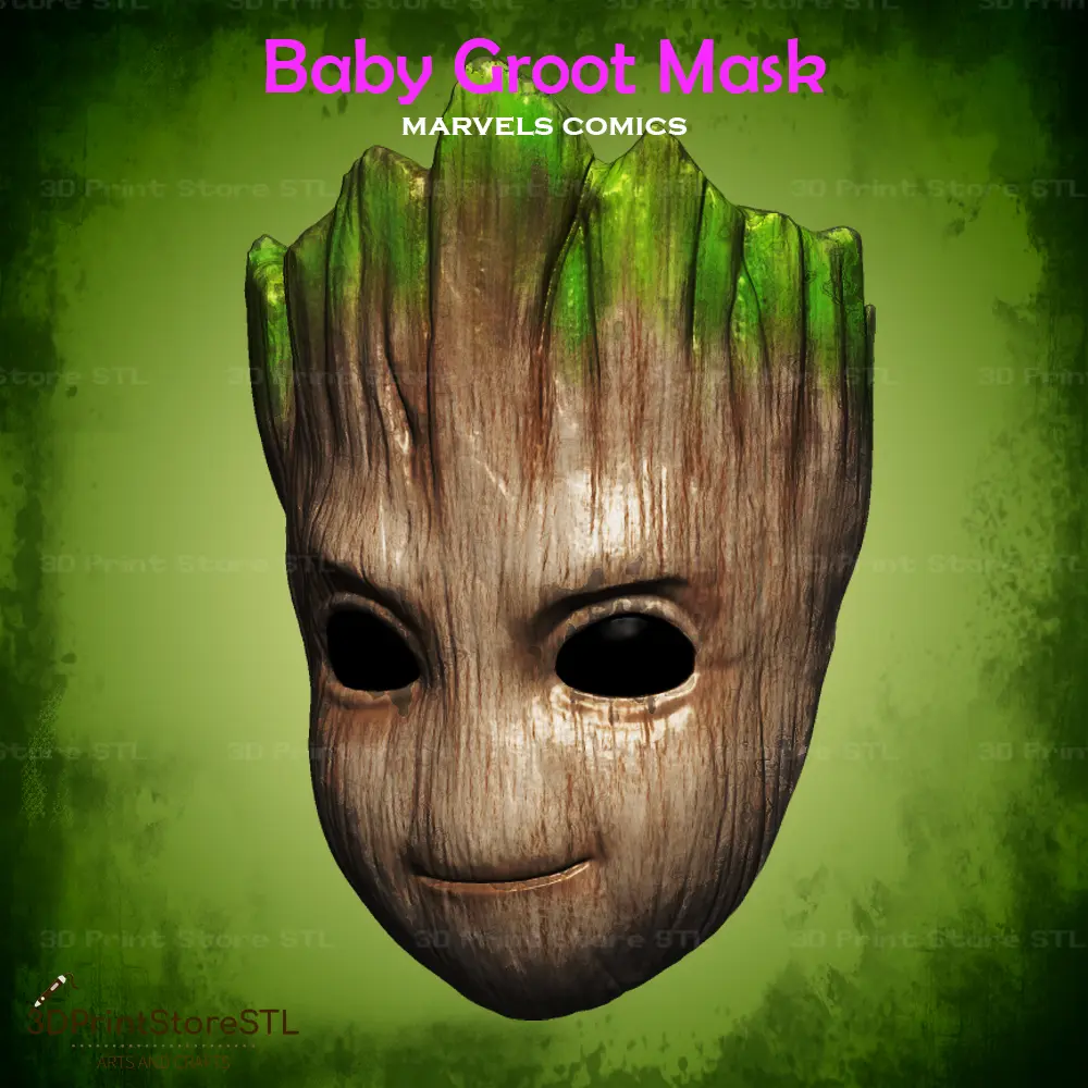 Baby Groot Mask Cosplay Guardians of the Galaxy - STL File
