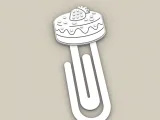 Paperclip strawberry cake - bookmark-2
