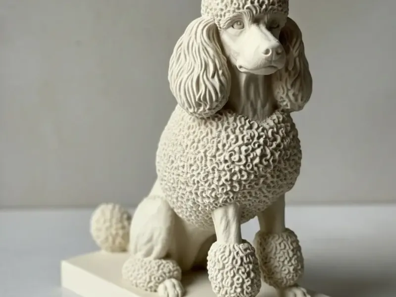 Poodle sentado