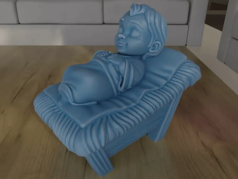 Sleeping Baby Jesus STL 3D Print Model