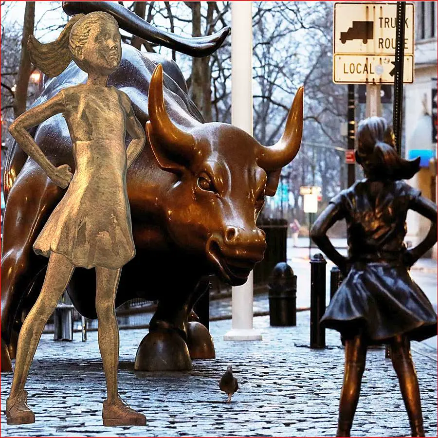 FEARLESS GIRL - based on sculpture by Kristen Visbal.