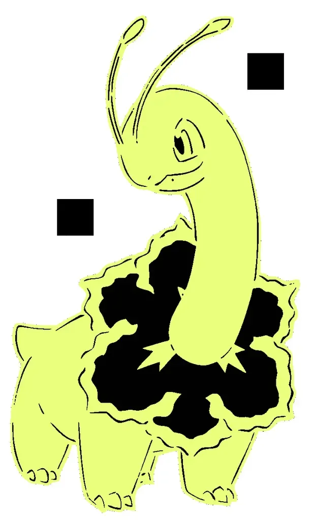 154 Meganium şablon + 2D