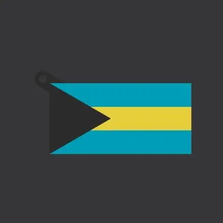 BS - Bahamas Flag keychain