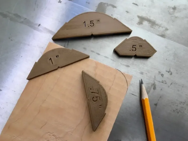 Rounded corner template
