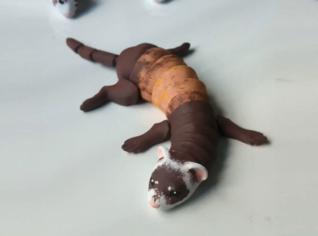 Furet articulé, impression en place