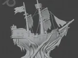 Ancient Rootbound Pirate Ship STL-4
