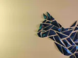 幾何学的な猫のウォールアート-2