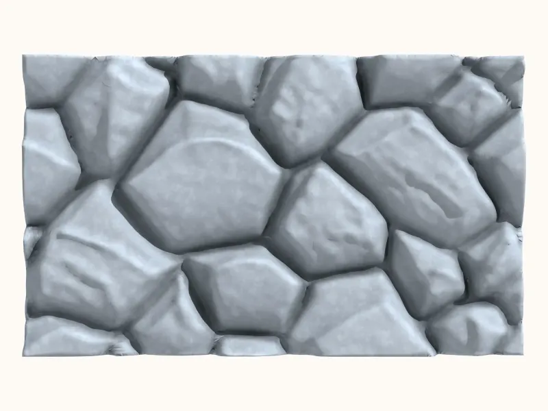 Low Poly Rock Texture for 3D Printing
