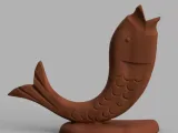 Wood fish pen holder-0
