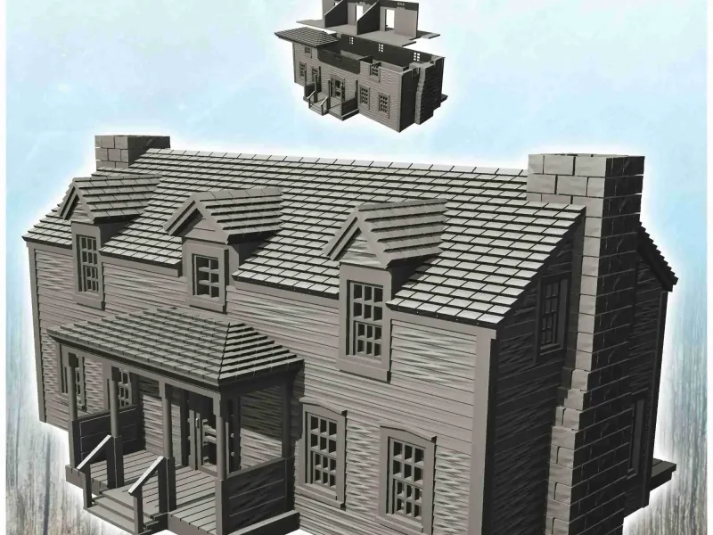 Borden House (Prairie Grove, Arkansas) - cenário em miniatura da Guerra Civil Americana