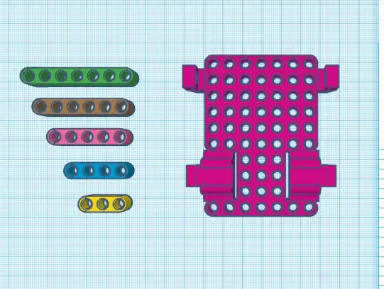 LEGO mini sumo chassis met N20 motor