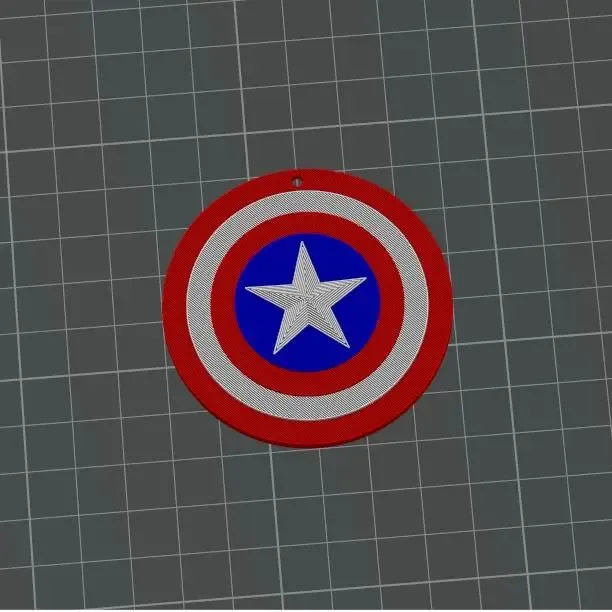 llavero del escudo del Cap. America - keychain