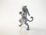Leopard Lady Anthropomorphic Female Figurine 3D Printable-3