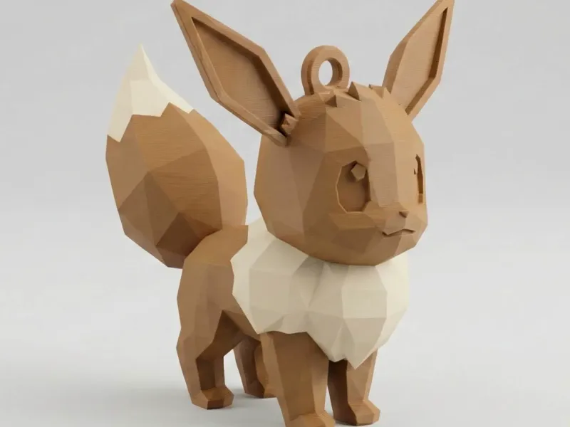 Low Poly Eevee Keychain | #12