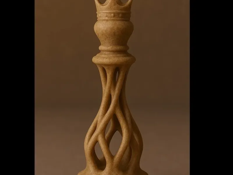 Organic Lattice King – Chess Piece