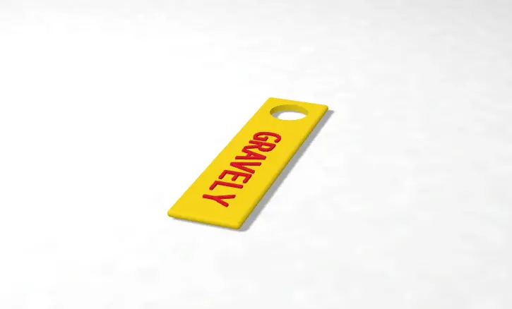 Key tag for lawnmower key
