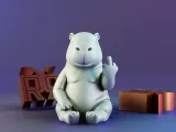 fun Capybara middle finger-2