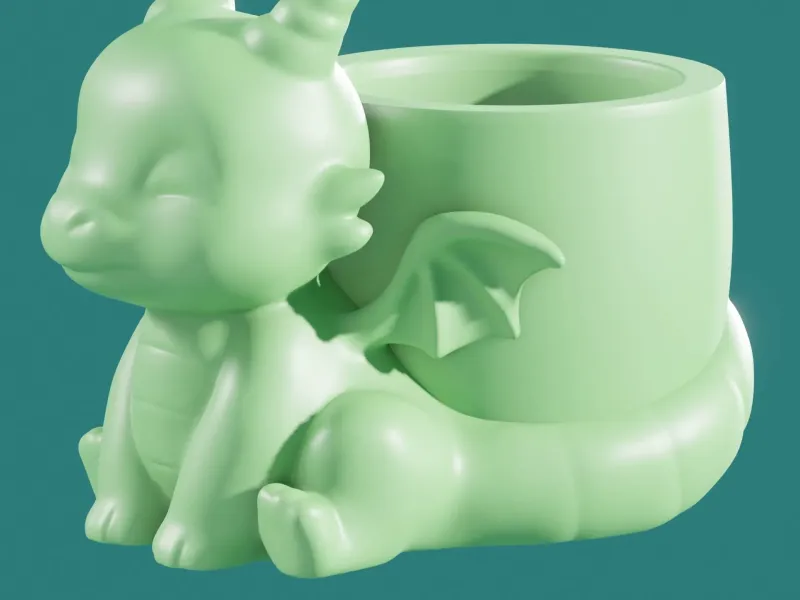 Vasetto Draghetto – Adorabile STL Fantasy per Stampa 3D