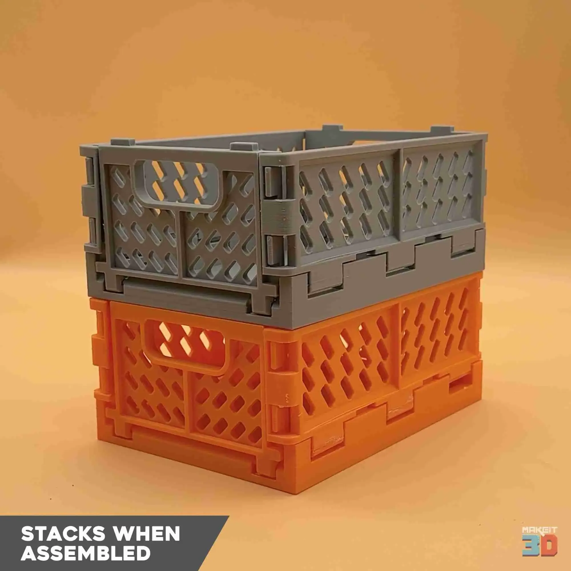 3D Printable Foldable Storage Crate STL Files