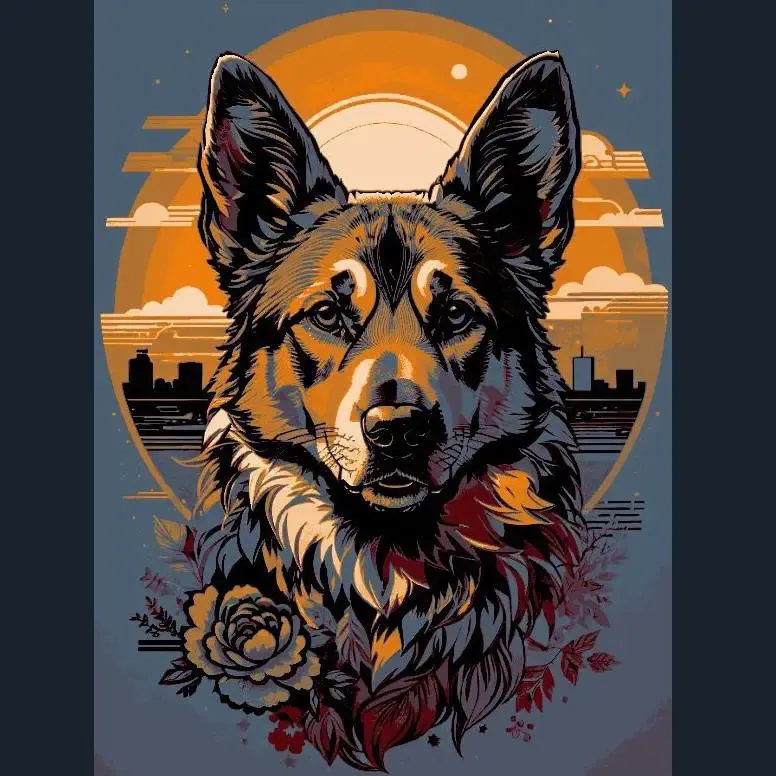 German Shepard - HueForge