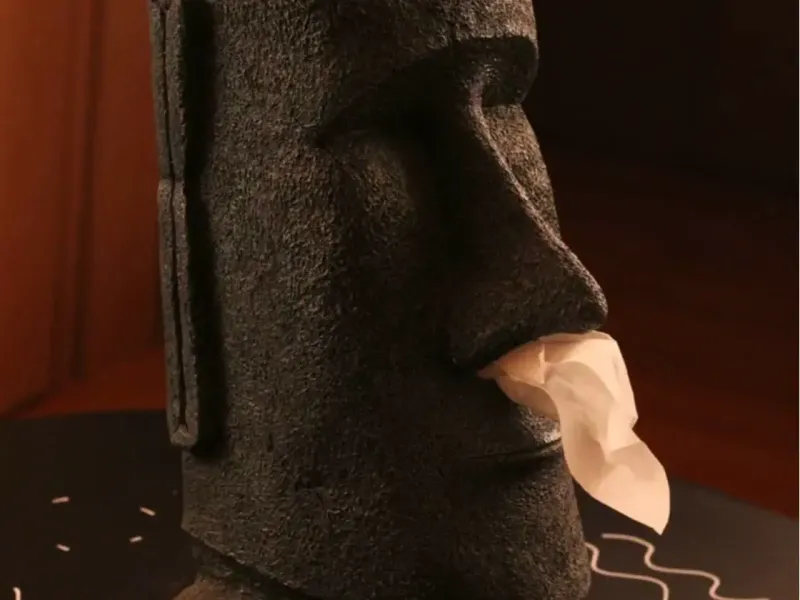 Distributeur de boîtes de mouchoirs Moai (Boîte grand format)
