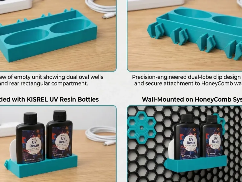HSW Mount for Kisrel UV Resin Kit (Dual 100g Bottles & Oval