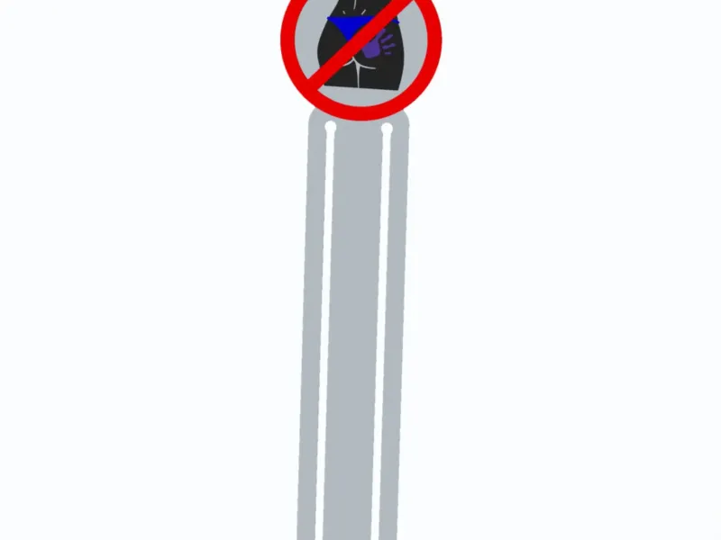 Butt Clap - Forbidden Traffic Sign v2 - Bookmark