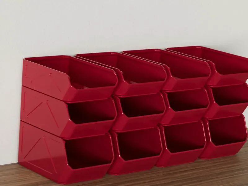Stackable box three sizes
