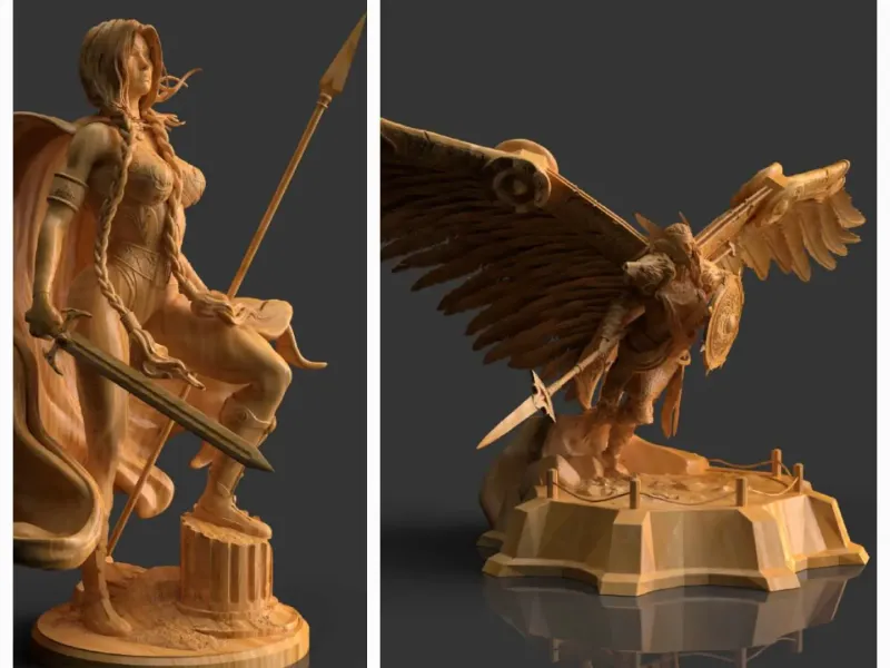 Statuette della Valchiria (due modelli diversi)