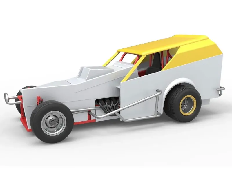 Vintage Dirt Modified stock car Version 7 Scale 1:25
