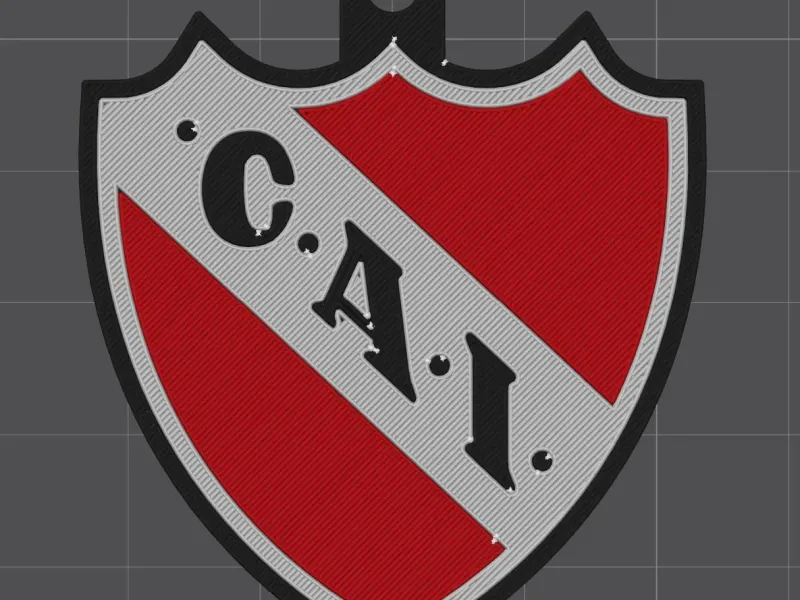 llavero escudo de Club Atletico Independiente CAI - keychain