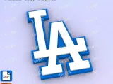 Badge Reel Topper Flat Back Los Angeles Doggers - Baseball-0