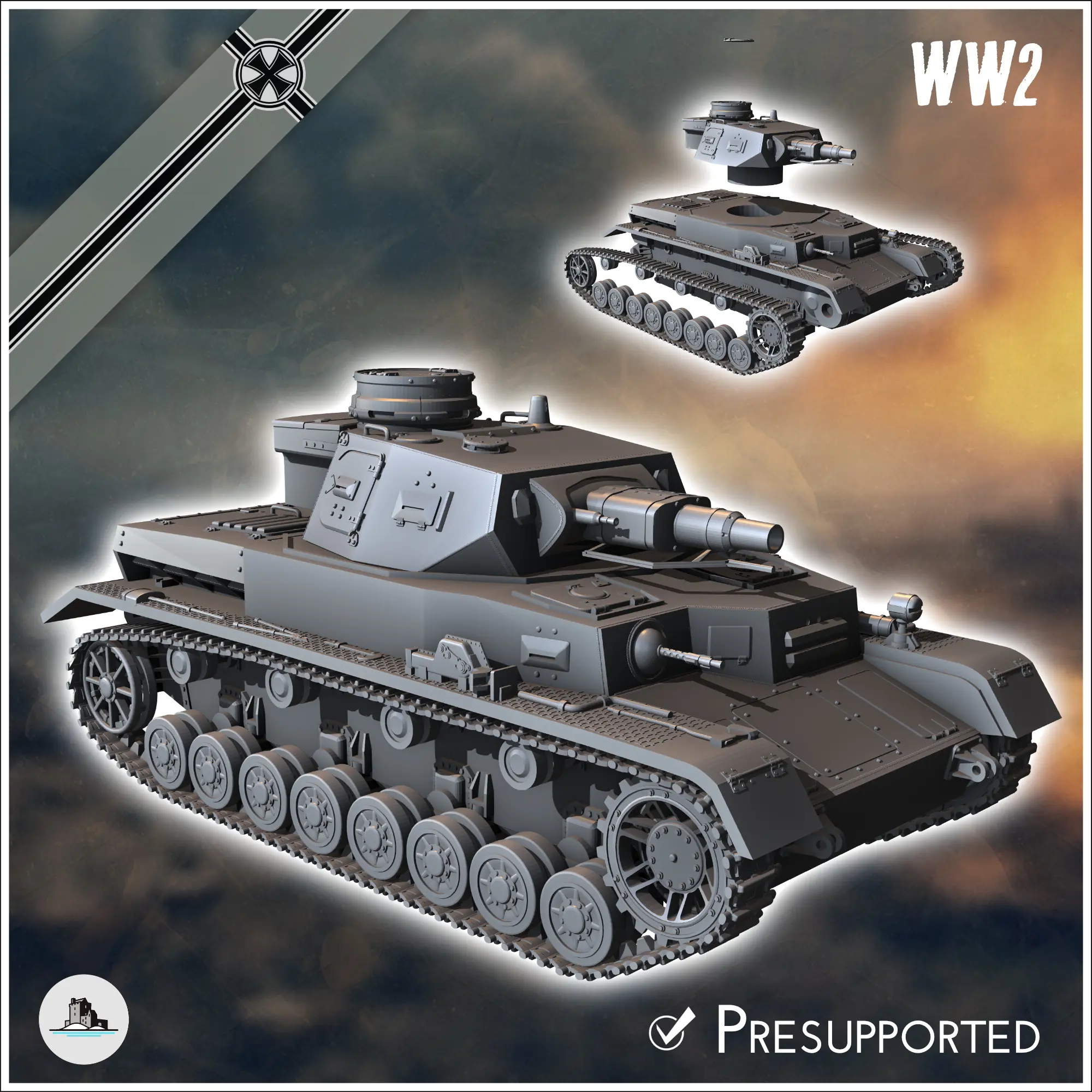 Panzer IV Ausf. E - miniatures ww2 german tank tabletop