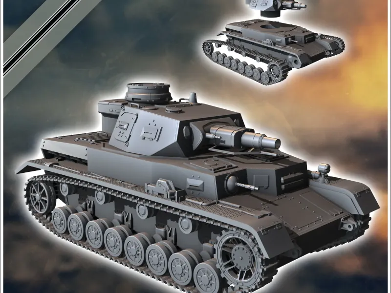 Panzer IV Ausf. E - miniatures ww2 german tank tabletop