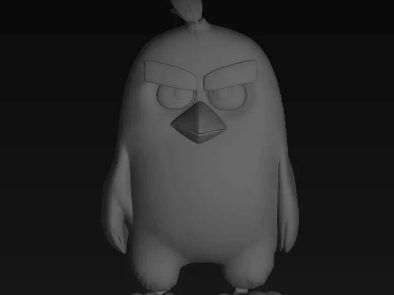 Red angry bird model