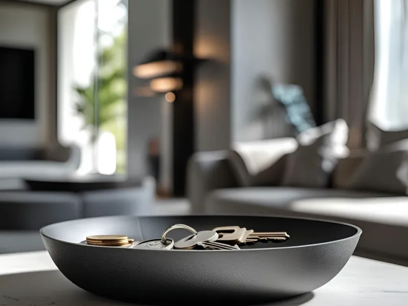 Modern Flat & Fuzzy Key and Coin Tray