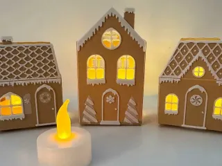 mini gingerbread houses tealight holders