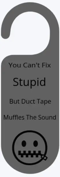 Funny door handle sign