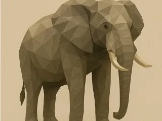 Elefante Low Poly