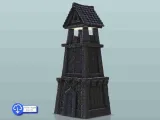 Medieval roofed outpost - miniatures warhammer terrain scene-2